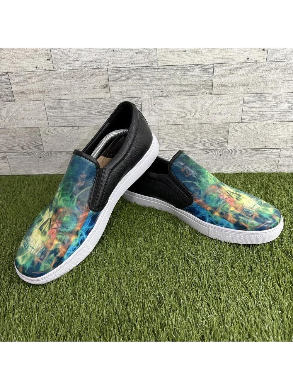 Robert Graham Morcilla Slip On Loafer Abstract Skull Shoes Men’s Size 13